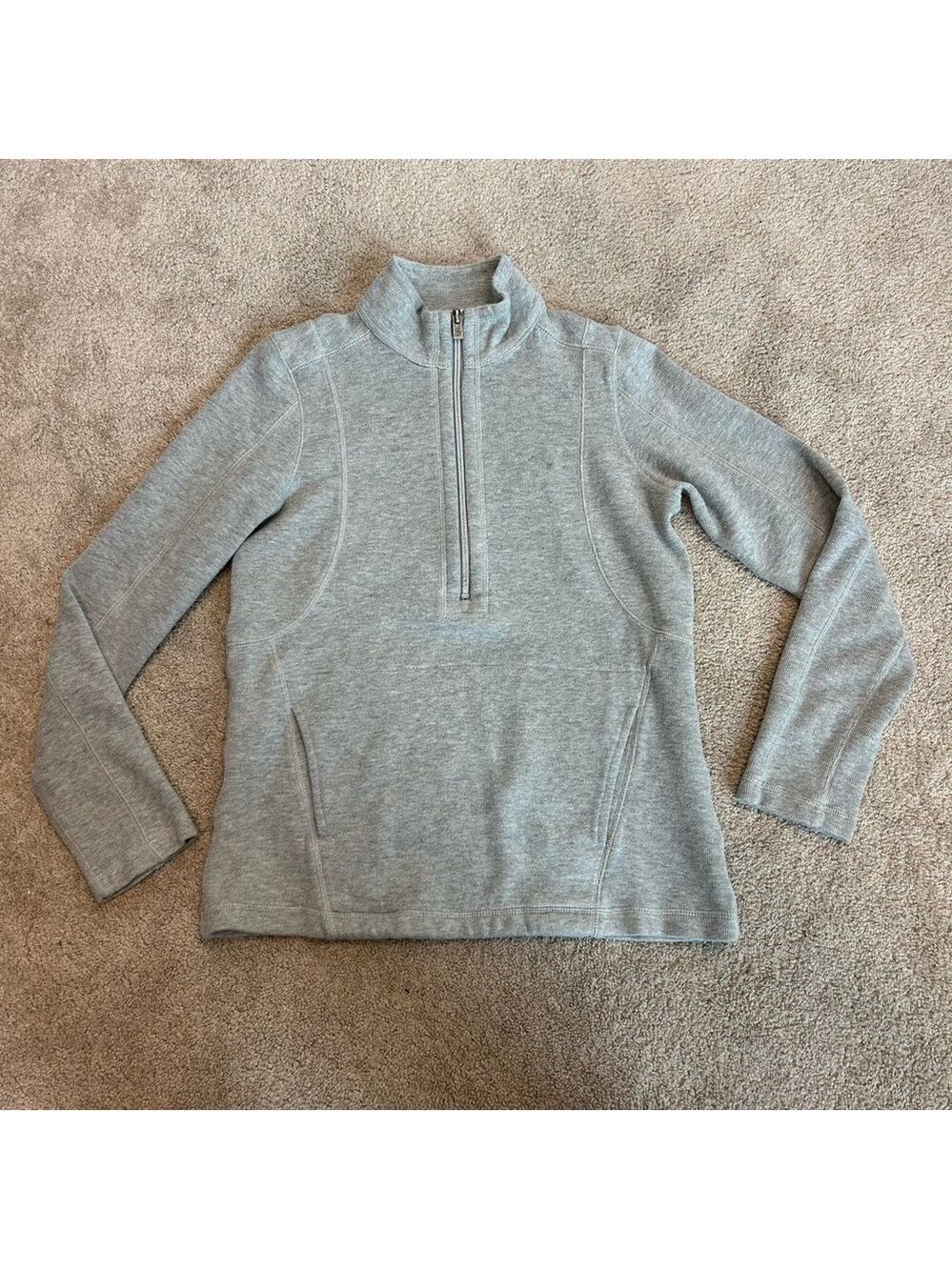 Tommy Bahama Men’s Gray Half Zip Pullover front pockets Sz S casual wear